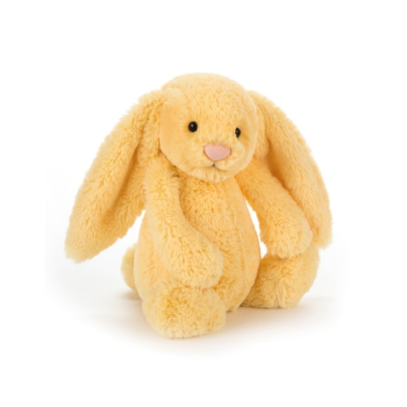  - bashful bunny peluche lapin jaune 18 cm 